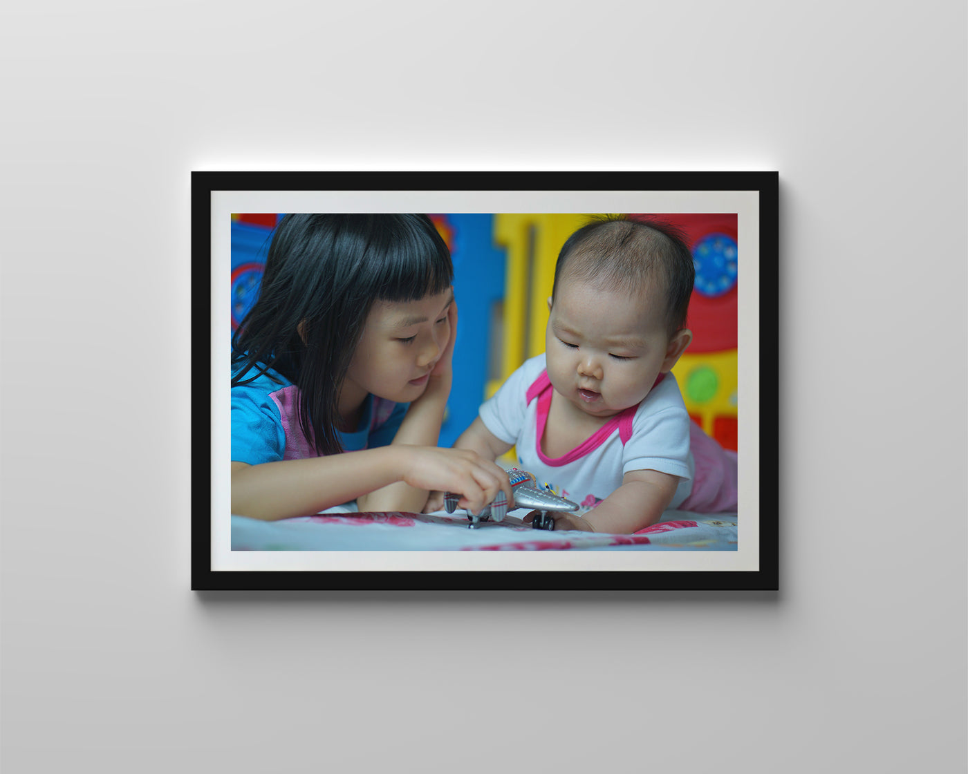 Playing Aeroplane With Sibling (Framed Prints)