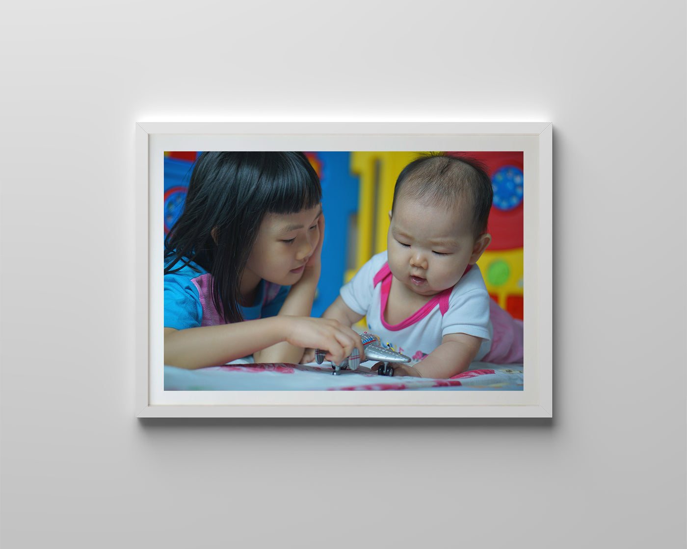 Playing Aeroplane With Sibling (Framed Prints)