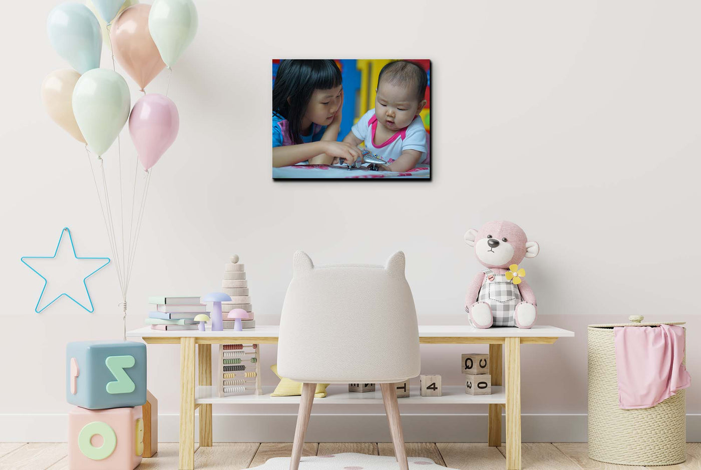 Playing Aeroplane With Sibling (Canvas Prints)